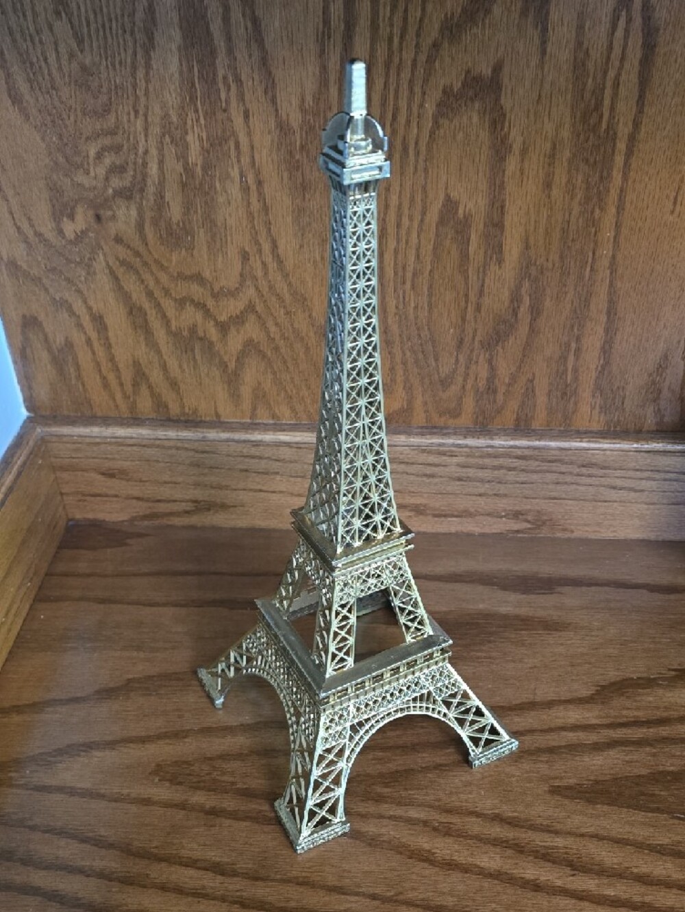 Eiffel Tower Paris Figurine - Gold Tone - Picture 2 of 3